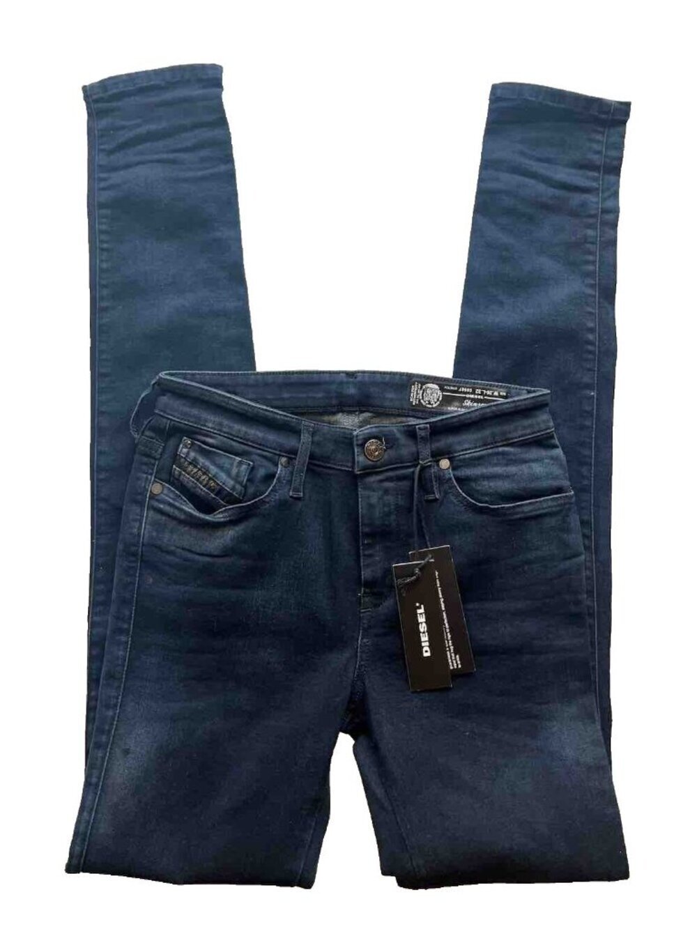 Diesel Womens Skinzee 0858F Super Slim Skinny Low Waist Jeans Size W26 L32